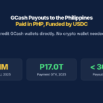 GCash payouts to the Philippines in PHP funded by USDC: 39.1 million GCash MAU in 2025, PHP17.0 trillion payment GTV, wallet credits that settle in under 30 minutes