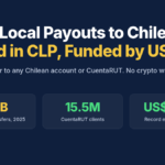 Local bank transfer payouts to Chile in CLP funded by USDC, with Chile transfer and CuentaRUT stats